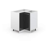 Vicco Meuble d'angle Fame-Line, Anthracite Haute Brillance, 80.5cm sans PT, à Combiner avec d'autres modules de la série Fame-Line