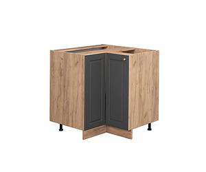 Vicco Meuble d'angle Fame-Line, Anthracite-Or, 80.5cm | Façade en MDF · Sans plan de travail · Pieds réglables en hauteur · Poignées en métal · Fermeture douce