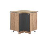 Vicco Meuble d'angle Fame-Line, Anthracite-Or, 80.5cm, PT Chêne, à Combiner avec d'autres modules de la série Fame-Line