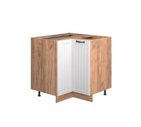 Vicco Meuble d'angle Fame-Line, Blanc Campagne, 80.5cm, PT Chêne