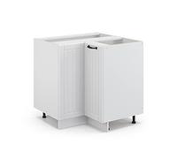 Vicco Meuble d'angle Fame-Line, Blanc Campagne/Blanc, 80.5 cm sans Plan de Travail