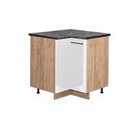 Vicco Meuble d'angle Fame-Line, Blanc Haute Brillance/Chêne de Force doré, 80.5 cm, PT Anthracite