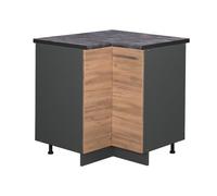 Vicco Meuble d'angle Fame-Line, Chêne de Force doré, 80.5cm, PT Anthracite, à Combiner avec d'autres modules de la série Fame-Line