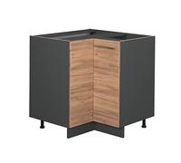 Meuble d'angle Fame-Line, 80.5cm sans PT, Chêne de force doré/Anthracite, Vicco 38300