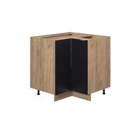 Vicco Meuble d'angle Fame-Line, Noir rayé, 80.5cm sans PT, à Combiner avec d'autres modules de la série Fame-Line