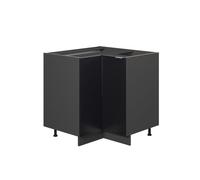 Vicco Meuble d'angle Fame-Line, Noir rayé, 80.5cm sans PT, à Combiner avec d'autres modules de la série Fame-Line
