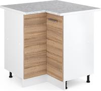 Vicco meuble d'angle R-Line, 75.6 cm avec plan de travail, Sonoma/Blanc