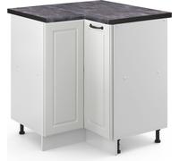 Vicco meuble d'angle R-Line, 75.6 cm , PT Anthracite, Blanc campagne/Blanc