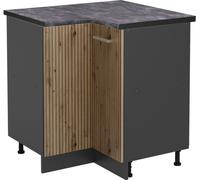 Vicco meuble d'angle R-Line, 75.6 cm , PT Anthracite, Chêne Artisan/Anthracite
