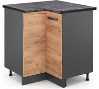 Vicco meuble d'angle R-Line, 75.6 cm , PT Anthracite, Chêne de force doré/Anthracite