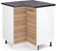 Vicco meuble d'angle R-Line, 75.6 cm , PT Anthracite, Sonoma/Blanc