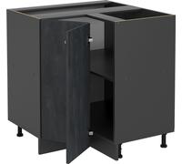 Vicco meuble d'angle R-Line, 75.6 cm PT Chêne, Béton noir/Anthracite