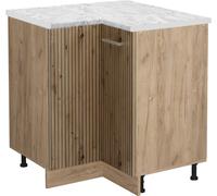 Vicco meuble d'angle R-Line, 75.6 cm PT Marbre, Chêne Artisan/Chêne de force doré