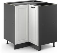 Vicco Meuble d'angle R-Line, Blanc Campagne/Anthracite, 75.6 cm sans Plan de Travail
