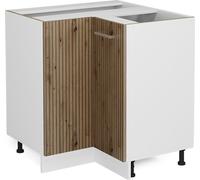 Vicco meuble d'angle R-Line, 75.6 cm sans plan de travail, Chêne Artisan/Blanc