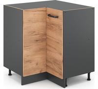 Meuble bas d'angle "R-Line" 87cm Goldkraft/Anthracite Vicco