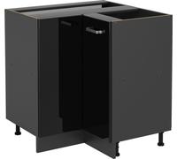 Meuble d'angle R-Line, 75.6cm sans PT, Noir Haute brillance, Anthracite, Vicco