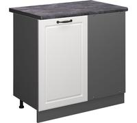 Vicco meuble d'angle R-Line, 86 cm , PT Anthracite, Blanc campagne/Anthracite