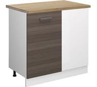 Vicco meuble d'angle R-Line, 86 cm , PT Chêne, Gris/Blanc