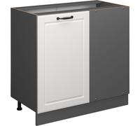 Vicco meuble d'angle R-Line, 86 cm sans plan de travail, Blanc campagne/Anthracite