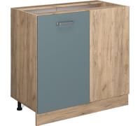 Vicco meuble d'angle R-Line, Bleu-gris, 86 cm sans plan de travail