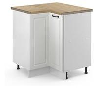 Meuble d'angle R-Line, 75.6cm , PT Chêne, Blanc campagne, Blanc, Vicco