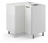 Vicco meuble d'angle R-Line, 75.6 cm sans plan de travail, Blanc campagne/Blanc