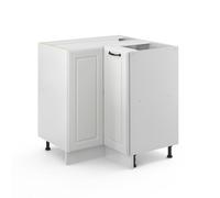 Vicco Meuble d'angle R-Line, Blanc Campagne/Blanc, 75.6 cm sans Plan de Travail