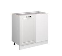 Meuble d'angle R-Line, 86cm sans PT, Blanc campagne/Blanc, Vicco 37756