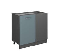 Vicco meuble d'angle R-Line, 86 cm sans plan de travail, Bleu-gris/Anthracite