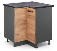 Meuble d'angle R-Line, 75.6cm , PT Anthracite, Chêne de force doré, Anthracite, Vicco