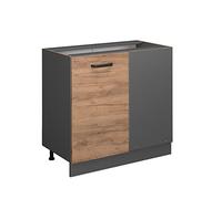 Meuble d'angle R-Line 86cm sans PT Chêne de force doré/Anthracite Vicco 37828