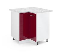 Vicco Meuble d'angle R-Line, Rouge Brillant, 75.6cm, PT Marbre