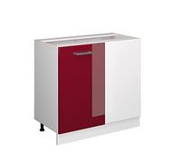 Vicco Meuble d'angle R-Line, Rouge Brillant, 86cm sans PT