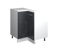 Vicco Meuble de Cuisine d'angle pour combles R-Line, Béton Noir, 75.6cm avec 1 Porte