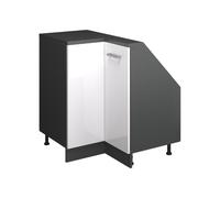 Vicco Meuble de Cuisine d'angle pour combles R-Line, Blanc Haute Brillance, 75.6cm avec 1 Porte