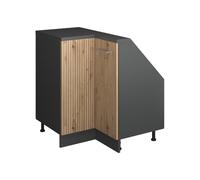 Vicco Meuble de Cuisine d'angle pour combles R-Line, Chêne Artisan, 75.6cm avec 1 Porte