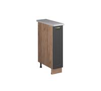 Vicco Meuble de Cuisine Fame-Line,Anthracite Campagne/Chêne doré, 20cm