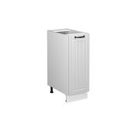 Vicco Meuble de Cuisine Fame-Line, Blanc Campagne, 30cm | Façade en MDF · Sans plan de travail · Pieds réglables en hauteur · Poignées en métal