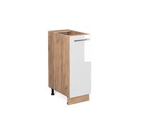 Vicco Meuble de Cuisine Fame-Line, Blanc Haute Brillance, 30cm