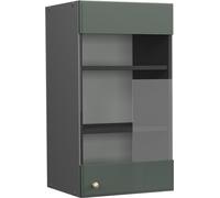 Vicco Meuble de Cuisine Haut vitré Fame-Line, Vert Or Campagne/Anthracite, 40 cm