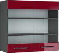Élément haut vitré VICCO Fame-Line Anthracite/Bordeaux 80 cm