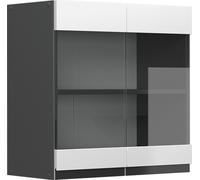 Vicco meuble de cuisine haut vitré R-Line, Blanc, 60 cm J-Shape