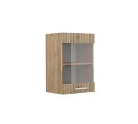 Vicco Meuble de Cuisine Haut vitré R-Line, Chêne Artisan/Chêne de Force doré, 40 cm