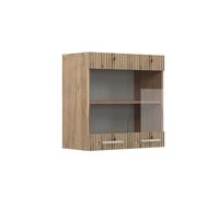 Vicco meuble de cuisine haut vitré R-Line, Chêne Artisan, 60 cm