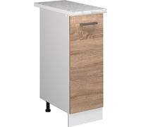 Vicco meuble de cuisine R-Line, 30 cm avec plan de travail, Sonoma/Blanc