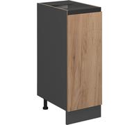 Vicco Meuble de Cuisine R-Line, Chêne de Force doré/Anthracite, 30 cm J-Shape, sans Plan de Travail