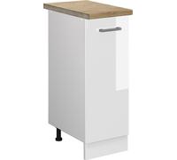 Vicco meuble de cuisine R-Line, 30 cm , PT Chêne, Blanc Haute brillance/Blanc