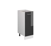 Vicco Meuble de Cuisine R-Line, Anthracite Haute Brillance/Blanc, 30 cm sans Plan de Travail
