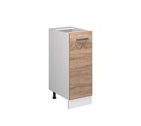Vicco Meuble de Cuisine R-Line, Sonoma/Blanc, 30 cm sans Plan de Travail
